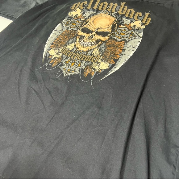 Dickies Men’s button up shirt Hellanback Incorporated size 3xl Black skull print - Picture 15 of 16